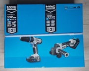 Mac Allister SOLO 18V zestaw wkrętarka udarowa+szlifierka accu 2.0 i 5.0Ah