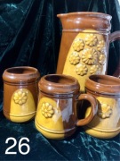 Dzban z kuflami kamionka PRL 