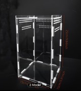 Tarrarium akrylowe 15x15x25 Nowe, Folia. Dla Pająka, gekona, modliszki itp