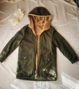 Ciepła kurtka z futerkiem dwustronna 