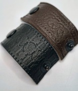 Skórzany koralik do brody dredów  – Handmade – Styl Viking / Rustic