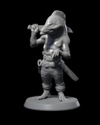Kuo-Toa 1 Szalony Kultysta Figurka 32mm 14K zgodna z DnD RPG Pathfinder