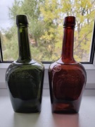 Stara butelka poniemiecka Maggi zielona brązowa 