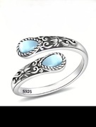 Pierścionek ze srebra S925 z kamieniem księżycowym 