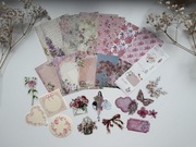 Zestaw różowy kwiatowy letni scrapbooking bullet junk journal coquette