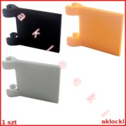 LEGO 2335 FLAGA płytka 2x2 czarny j pomarańczowy jasny szary/LBG - 1 szt