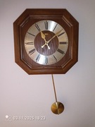 Zegar wiszący, drewniany m-ki Mebus , kwarc