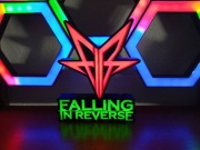 Podświetlany LED znak 3D Falling In Reverse – Dekoracja / Lampka RGB