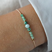 Bransoletka (amazonit, szmaragd, awenturyn)