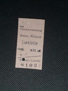 Magnes Bilet Gross Klinsch (Wielki Klincz) - Lienfelde