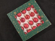 Bombki choinkowe małe mix 20 szt czerwone okrągłe retro ozdoby vintage prl