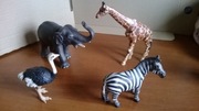 4 x Zwierzęta Afryki - Słoń Żyrafa Zebra Struś !