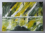 obraz"Jezioro". Abstrakcja 25x30 cm akryl