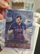 TOPPS MATCH ATTAX 2025/26 PLATINUM PULL PL 7 KHVICHA KVARATSKHELIA PSG