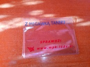 Etui na dokumenty migawkę bilety MPK Łódź przeźroczyste foliowe