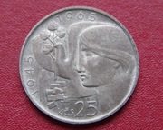 Czechosłowacja 25 Koron 1965 - 20 rocznica wyzwolenia Czechosłowacji