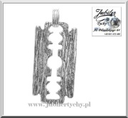 Duży srebrny wisiorek żyletka żyleta ze srebra 925