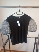 Bluzka t-shirt z fajnymi rękawami zebra L 40