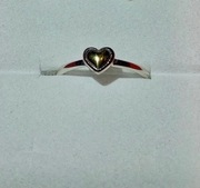 Pandora pierścionek serce TT złoto srebro two tone 54 walentynki 