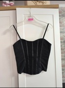 Czarny top na ramiączkach rozmiar S 36