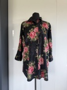 Elegancka koszula Vintage Lauren Ralph Lauren kwiaty boho unikat rozmiar M