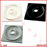 LEGO 61485 PŁYTKA 4x4 podstawa obrotnica biały czarny j.szary - 1 szt