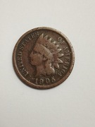 USA 1 cent 1905r. - Cent z głową Indianina