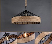 Lampa wisząca Boho Vintage z ratanu, E27, Ø30 cm, regulowana wysokość