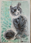 Akwarela mojego autorstwa 14.7x 21 cm. 