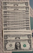 1 dolar 25 banknotów 2017 stan idealny - zestaw numery po kolei