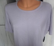 sweter z krotkim rekawem delikatny fiolet luzny   L