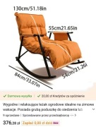 Fotel bujany ,  pomarańczowy w idealnym stanie