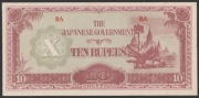 Birma Burma 10 rupees 1942 - BA - stan bankowy UNC -
