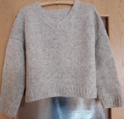 Sweter handmade, 100 % wełny, rozmiar XS/S