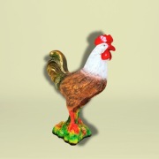 Figura Dekoracyjna - Realistyczny Kogut (Cottagecore)