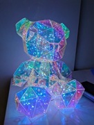 Duzy miś Led świecący w pudełku-ozdobą 3D