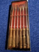 Rostfrei.Zestaw  widelce do Fondue 6szt .lata 70 