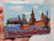 Magnes na lodówkę POLSKA Warszawa Kolumna Zygmunta Pałac Kultury Zamek