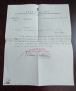 Przedwojenny pismo Bank Krajowy Lwów Stary Sącz 