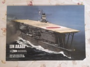 Japoński lotniskowiec Akagi, 1:200, wyd. AngrafModel nr 2'2014, dł. 130 cm!
