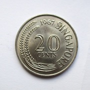 20 Centów 1967 r.  Singapur