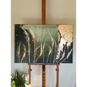 Obraz ręcznie malowany na płótnie 60x90 cm - Głębia