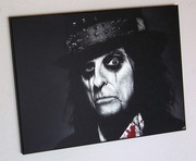 Alice Cooper Ręcznie rzeźbiony obraz... Grawer