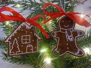 Ręczny haft- ozdoby choinkowe lukrowane pierniczki