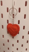 Breloczek serce na szydełku 
