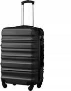 DUŻA Walizka Podróżna Twarda Z Zamkiem Uchwyt Kółka Coolife 99L Czarna