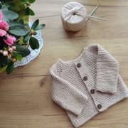 Sweterek niemowlęcy handmade 1-3 mce