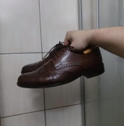 męskie buty 42 Puccini wizytowe półbuty kolor brązowy mahoniowy fason kl