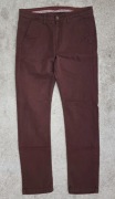 Spodnie Lee chino Bawełniane Burgund 31/32 Slim