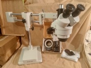 Trinokular SM-4T Boom Statyw stereo mikroskop stereoskopowy Techrebal Delta